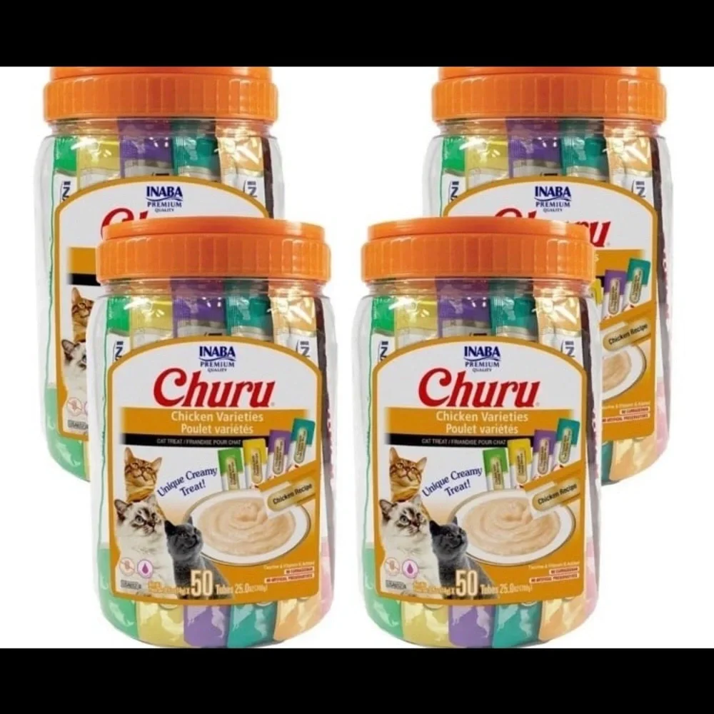 200 Tubes, INABA Churu Cat Treats, Vitamin